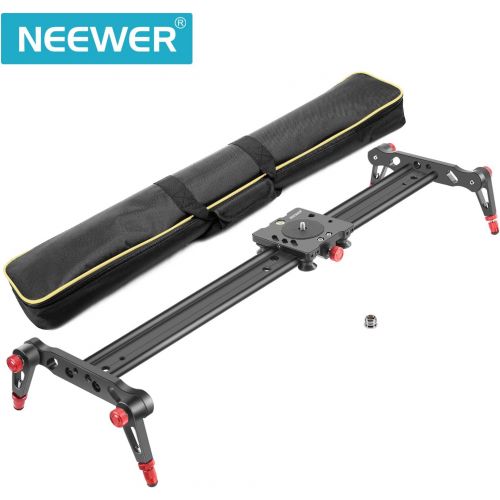 니워 Neewer Aluminum Alloy Camera Track Slider Video Stabilizer Rail with 4 Bearings for DSLR Camera DV Video Camcorder Film Photography, Loads up to 17.5 pounds/8 kilograms (60cm)