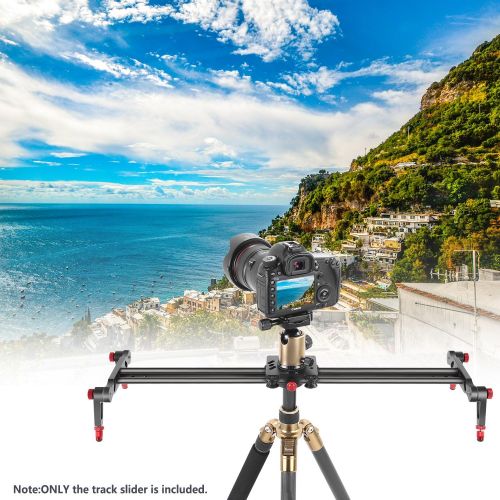 니워 Neewer Aluminum Alloy Camera Track Slider Video Stabilizer Rail with 4 Bearings for DSLR Camera DV Video Camcorder Film Photography, Loads up to 17.5 pounds/8 kilograms (60cm)