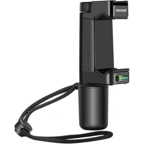 니워 Neewer Smartphone Rig Filmmaker Grip Tripod Mount with Cold Shoe Mount and Width Adjustable Phone Clip Holder 2-3.6 inches/50-92mm Compatible with iPhone11/11 Pro/11 Pro Max Samsun