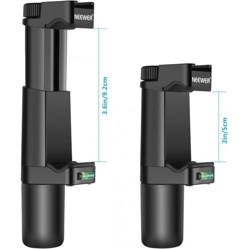 니워 Neewer Smartphone Rig Filmmaker Grip Tripod Mount with Cold Shoe Mount and Width Adjustable Phone Clip Holder 2-3.6 inches/50-92mm Compatible with iPhone11/11 Pro/11 Pro Max Samsun
