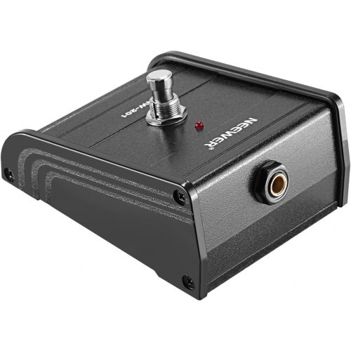 니워 Neewer 1-Button Footswitch with 1/4” Mono Male to Male Cable, Ideal for Guitar Bass Amplifiers