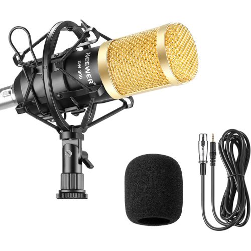 니워 [아마존베스트]Neewer NW-800 Professional Studio Broadcasting & Recording Microphone Set Including (1)NW-800 Professional Condenser Microphone + (1)Microphone Shock Mount + (1)Ball-type Anti-wind