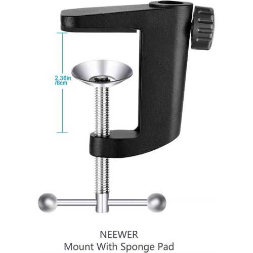 니워 [아마존베스트]Neewer NW-800 Silver Professional Studio Broadcasting Recording Condenser Microphone & NW-35 Adjustable Recording Microphone Suspension Scissor Arm Stand with Shock Mount and Mount