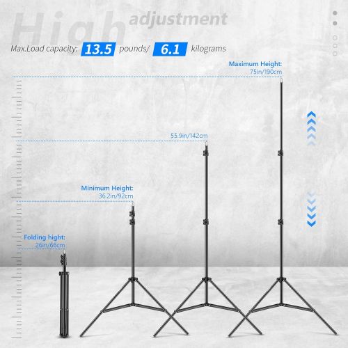 니워 [아마존베스트]Neewer 75/6 Feet/190CM Photography Light Stands for Relfectors, Softboxes, Lights, Umbrellas, Backgrounds