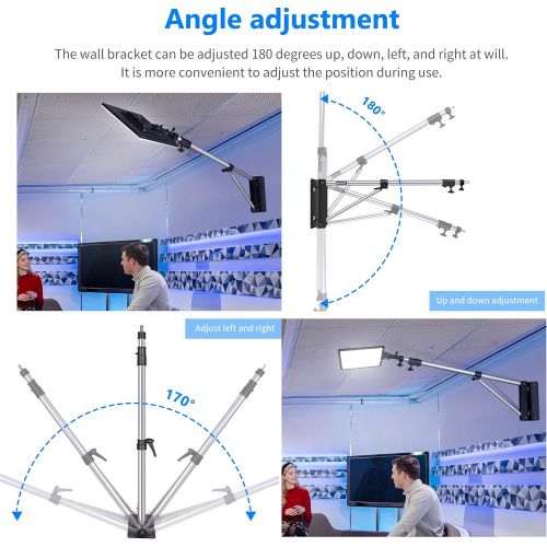 니워 [아마존베스트]Neewer Wall Mounting Boom Arm with Triangle Base for Photography Studio Video Strobe Light Monolight Softbox Umbrella Reflector, 180 Degree Rotation, Max Length 66.5 inches/169cent