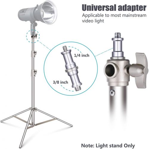 니워 [아마존베스트]Neewer Stainless Steel Light Stand 102 inches/260 centimeters Heavy Duty with 1/4-inch to 3/8-inch Universal Adapter for Studio Softbox, Monolight and Other Photographic Equipment