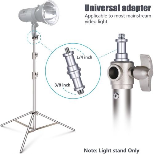 니워 [아마존베스트]Neewer 3-pack Stainless Steel Light Stand with 1/4 -inch to 3/8-inch Universal Adapter 39-102 inches/99-260 centimeters Foldable Support Stand for Studio Softbox,Umbrella,Strobe Li