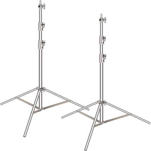 니워 [아마존베스트]Neewer 2 Pieces Light Stand Kit, 102/260cm Stainless Steel Heavy Duty with 1/4 to 3/8 Adapter for Studio Softbox, Monolight and Other Photographic Equipment