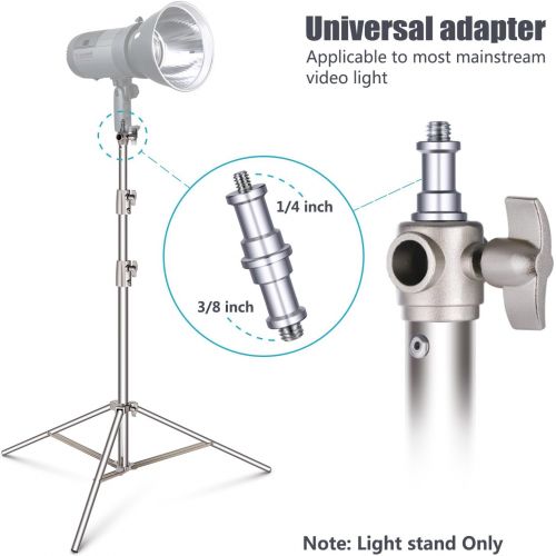 니워 [아마존베스트]Neewer 2 Pieces Light Stand Kit, 102/260cm Stainless Steel Heavy Duty with 1/4 to 3/8 Adapter for Studio Softbox, Monolight and Other Photographic Equipment