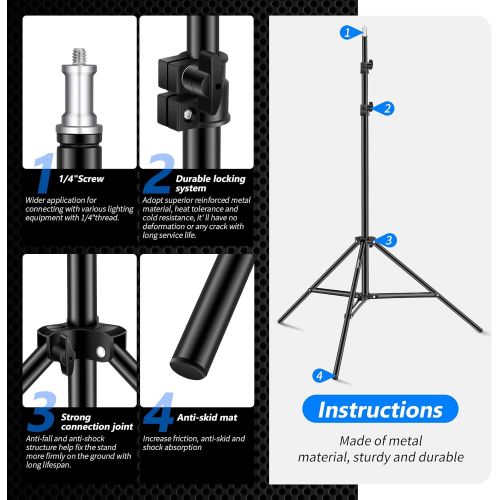 니워 [아마존베스트]Neewer Pro 6 Feet/190CM Photography Light Stands with Carrying Case for Reflectors, Softboxes, Lights, Umbrellas, Backgrounds,etc.