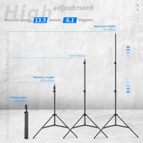 니워 [아마존베스트]Neewer Pro 6 Feet/190CM Photography Light Stands with Carrying Case for Reflectors, Softboxes, Lights, Umbrellas, Backgrounds,etc.