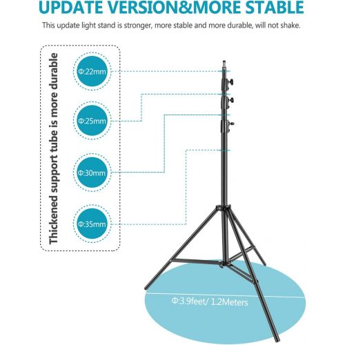 니워 [아마존베스트]Neewer Heavy-Duty Light Stand 13 Feet/4 Meters Spring Cushioned Aluminum Alloy Pro Photography Tripod Stand Photo Studio Adjustable Light Stand