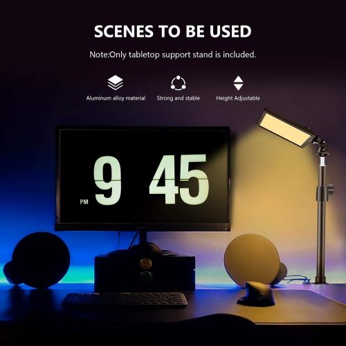 니워 [아마존베스트]Neewer Tabletop Light Stand Clip Stand with 1/4inch Screw for LED Video Light & Ring Light, Adjustable 32-52cm, Aluminum Alloy, for Live Streaming Lighting, Photo Video Studio Shoo