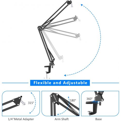 니워 [아마존베스트]Neewer Video Conference Lighting Kit for Zoom Call Meeting/Remote Working/Self Broadcasting/YouTube Video/Live Streaming: 2-Pack Dimmable 5600K LED Video Light with Scissor Arm Sta