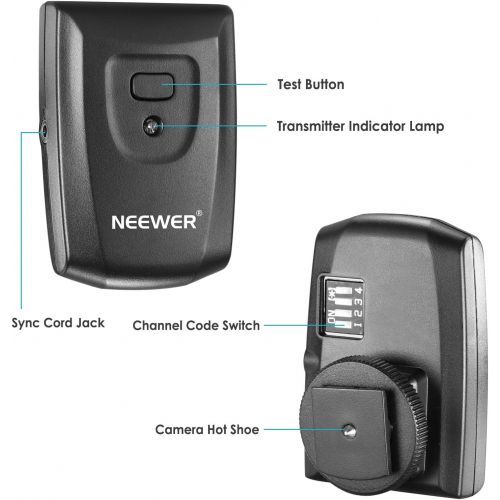 니워 [아마존베스트]Neewer 16 Channels Wireless Radio Flash Speedlite Studio Trigger Set, Including (1) Transmitter and (2) Receivers, Fit for Canon Nikon Pentax Olympus Panasonic DSLR Cameras (CT-16)