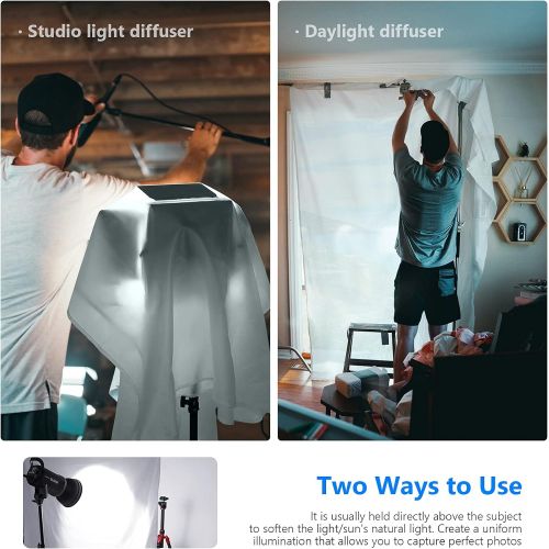 니워 [아마존베스트]Neewer 2 Yard x 60 Inch/1.8M x 1.5M Nylon Silk White Seamless Diffusion Fabric for Photography Softbox,Light Tent and Lighting Light Modifier