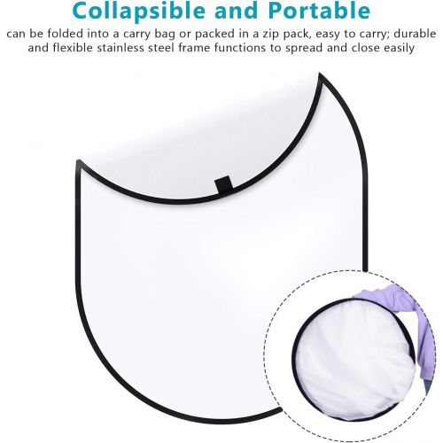 니워 [아마존베스트]Neewer Professional Lighting Studio 5x7 feet/150x200 cm Pop out Foldable Soft Diffuser Disc Panel Reflector with Carrying Case for Studio and Outdoor Portrait, Product Photography,