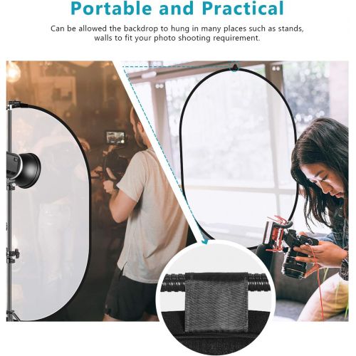 니워 [아마존베스트]Neewer Professional Lighting Studio 5x7 feet/150x200 cm Pop out Foldable Soft Diffuser Disc Panel Reflector with Carrying Case for Studio and Outdoor Portrait, Product Photography,