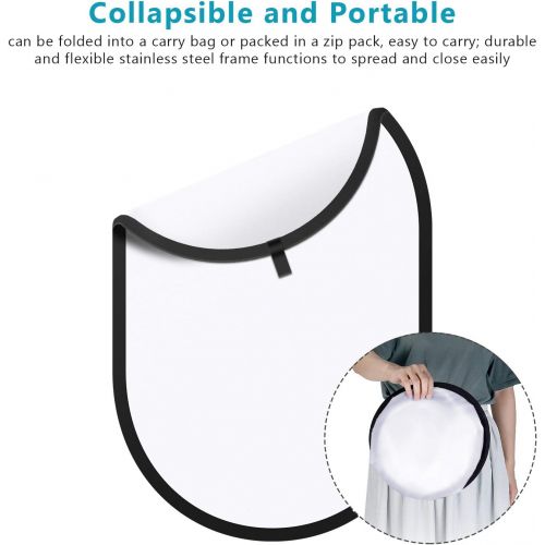 니워 [아마존베스트]Neewer Photography Studio Light Reflector Pop-Out Foldable Soft Disc Diffuser with Carrying Case for Studio and Portrait Outdoor Photography Product Video Shooting (23.6x35)