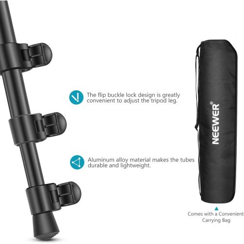 니워 [아마존베스트]Neewer 2-in-1 Aluminum Alloy Camera Tripod Monopod 71.2/181 cm with 1/4 and 3/8 inch Screws Fluid Drag Pan Head and Carry Bag for Nikon Canon DSLR Cameras Video Camcorders Load up