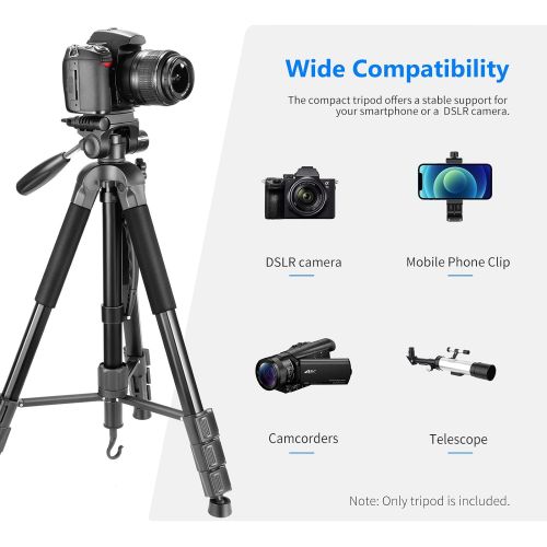니워 [아마존베스트]Neewer Portable Aluminum Alloy Camera 2-in-1 Tripod Monopod Max. 70/177 cm with 3-Way Swivel Pan Head and Carrying Bag for DSLR,DV Video Camcorder
