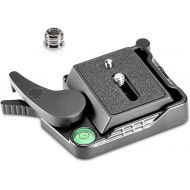 [아마존베스트]Neewer Black Aluminum Alloy Quick Release QR Plate Adapter with 1/4-3/8 Screw and Bubble Lever for DSLR Camera Tripod Monopod Stabilizer Ball Head
