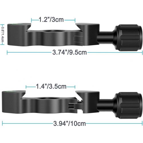 니워 [아마존베스트]Neewer Quick Release Plate QR Clamp Compatible with Arca-Swiss, Bubble Level and 3/8-inch Screw Hole and 1/4-inch Adapter Screw for Tripod Head, Mini Fish Bone Style (QR Plate Not