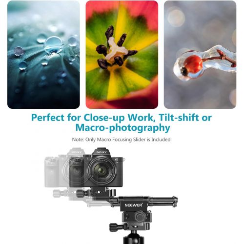 니워 [아마존베스트]Neewer Pro 4-Way Macro Focusing Focus Rail Slider with 1/4-Inch Quick Shoe Plate Compatible with Canon Nikon Pentax Olympus Sony and Other DSLR Cameras and Camcordes Great for Clos