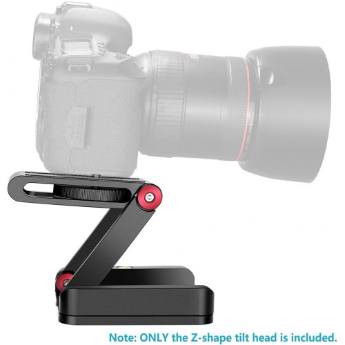 니워 [아마존베스트]Neewer Folding Z Flex Tilt Head Tripod Ball Head Quick Shoe QR Plate -Aluminum Alloy Camera Bracket Bubble Level, Compatible Canon Nikon Sony Camera Camcorder, Tripod, Slider Rail(