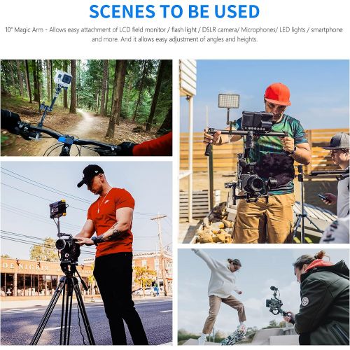 니워 [아마존베스트]Neewer 11 inches Adjustable Articulating Friction Magic Arm with Super Clamp, Robust Aluminum Alloy for DSLR/Mirrorless Cameras, Camcorders, LED Light, Flash Light, Field Monitor V