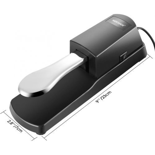 니워 [아마존베스트]Neewer Universal Piano-style Sustain Foot Pedal with Polarity Switch Design Compatible with Any Electronic Keyboard with 1/4 Input Jack