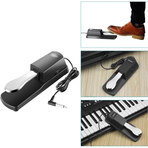 니워 [아마존베스트]Neewer Universal Piano-style Sustain Foot Pedal with Polarity Switch Design Compatible with Any Electronic Keyboard with 1/4 Input Jack