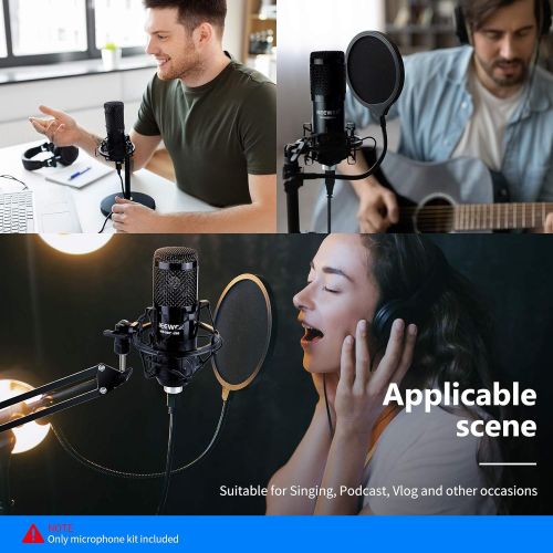 니워 [아마존베스트]Neewer USB Microphone 192KHz/24Bit Plug&Play Computer Cardioid Mic Podcast Condenser Microphone with Professional Sound Chipset for Livestreaming/YouTube/Gaming Record/Voice Over (