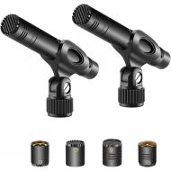 [아마존베스트]Neewer 2-Pack Pencil Stick Condenser Microphone with Interchangeable Omni, Cardioid and Super Cardioid Capsules, Foam Windscreens, Mic Clip and Portable Carrying Case for Acoustic