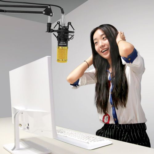 니워 [아마존베스트]Neewer Professional Studio Condenser Microphone and Adjustable Suspension Scissor Arm Stand (NW-8000)