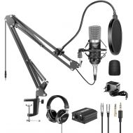 [아마존베스트]Neewer NW-700 Pro Condenser Microphone and Monitor Headphones Kit with 48V Phantom Power Supply, NW-35 Boom Scissor Arm Stand, Shock Mount and Pop Filter for Home Studio Sound Reco