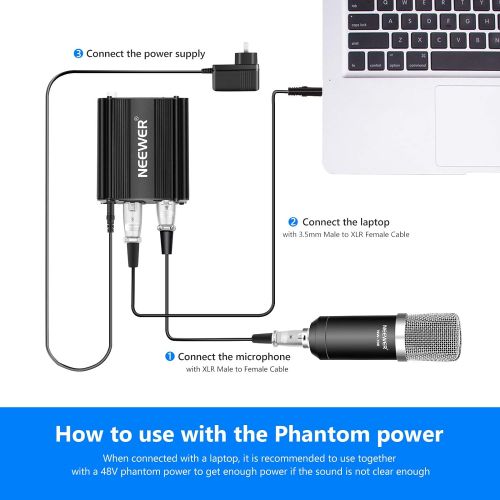 니워 [아마존베스트]Neewer NW-700 Pro Condenser Microphone and Monitor Headphones Kit with 48V Phantom Power Supply, NW-35 Boom Scissor Arm Stand, Shock Mount and Pop Filter for Home Studio Sound Reco