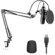 [아마존베스트]Neewer USB200 Microphone Kit 192KHz/24Bit Plug&Play Cardioid Condenser Mic with Professional Sound Chipset, Arm Stand, Shock Mount, Pop Filter, Included for Tiktok/YouTube Video/Br