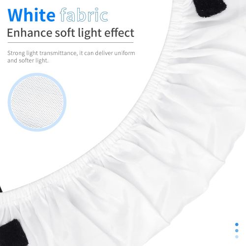 니워 [아마존베스트]Neewer 18 inches Collapsible Photography Video Light Softbox Diffuser for 75W(600W Equivalent) Ring Fluorescent Light Flash Light