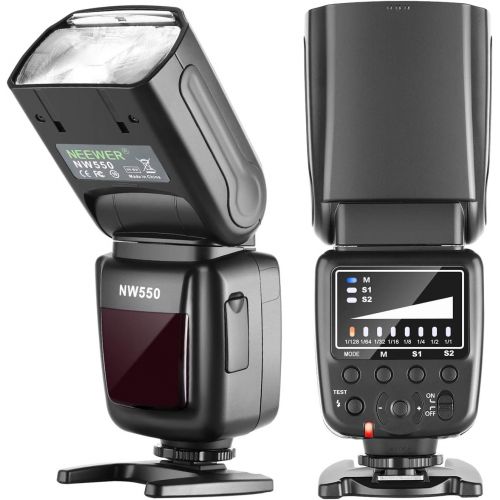 니워 [아마존베스트]Neewer NW550 Camera Flash Speedlite, Compatible with Canon Nikon Panasonic Olympus Pentax, Sony with Mi Hot Shoe and Other DSLRs and Mirrorless Cameras with Standard Hot Shoe