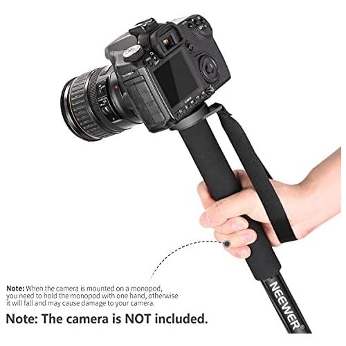 니워 [아마존베스트]Neewer Carbon Fiber Monopod 5 Section 19-64 Inch Adjustable Portable Stand with Carry Bag for Canon Nikon Pentax Sony Olympus DSLR up to 10 kg (Black + Blue)