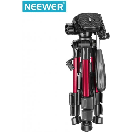 니워 [아마존베스트]Neewer Mini Travel Table Camera Tripod 62 cm Lightweight with 3-Way Swivel Head for DSLR Camera, Smartphones, DV Video up to 3 kg (T210 Red)