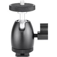 [아마존베스트]Neewer 1/4 Mini Ball Head Camera Mount with Lock and Hot Shoe Adapter - Black