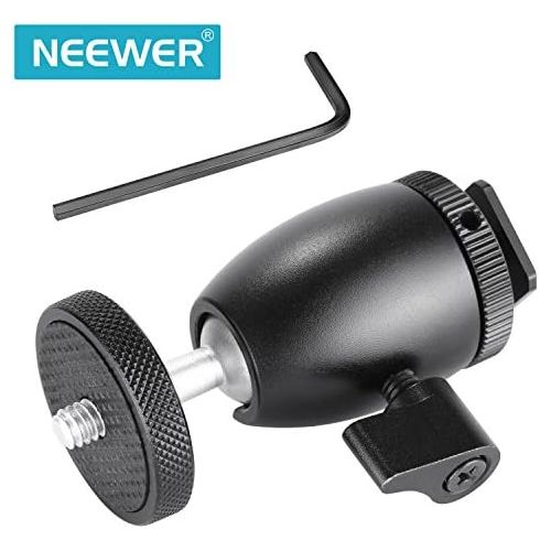 니워 [아마존베스트]Neewer 2pcs 1/4 Screw Tripod Mini Ball Head Hot Shoe Adapter Camera Cradle for HTC Vive VR Base Station LED Ring Light Camera Camcorder