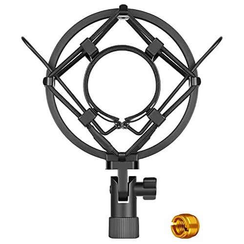 니워 [아마존베스트]Neewer Black Universal Microphone Shock Mount Holder Clip Anti Vibration Suspension High Isolation, Bearable Load 3kg/ 106oz