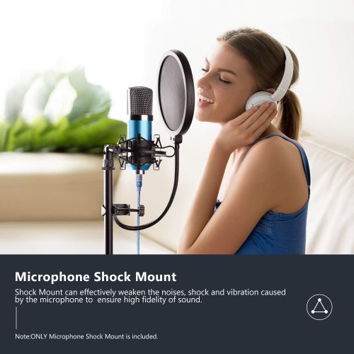 니워 [아마존베스트]Neewer Black Universal Microphone Shock Mount Holder Clip Anti Vibration Suspension High Isolation, Bearable Load 3kg/ 106oz
