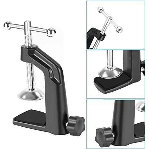 니워 [아마존베스트]Neewer Metal table mounting clamp for microphone suspension boom scissors arm stand holder with an adjustable position screw, fits up to 2.2 inches / 5.6 cm desktop thickness (blac