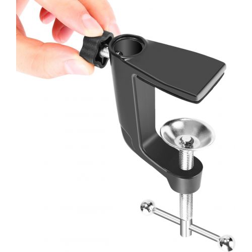 니워 [아마존베스트]Neewer Metal table mounting clamp for microphone suspension boom scissors arm stand holder with an adjustable position screw, fits up to 2.2 inches / 5.6 cm desktop thickness (blac