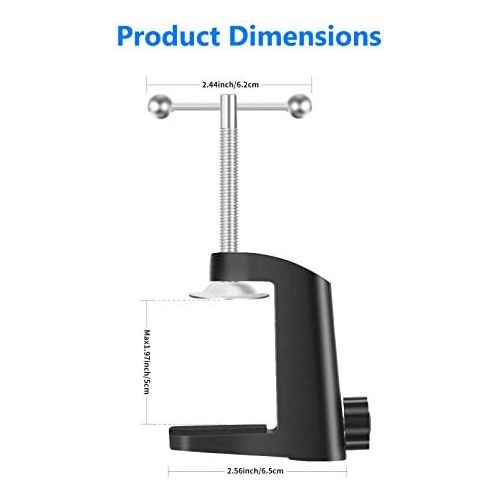 니워 [아마존베스트]Neewer Robust Metal Table Mounting Clamp for MIC Suspension Boom Scissor Arm Stand Holder with Adjustable Positioning Screw, Fits up to 1.97/5cm ThickBlack (4Pack)