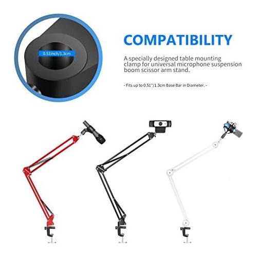 니워 [아마존베스트]Neewer Robust Metal Table Mounting Clamp for MIC Suspension Boom Scissor Arm Stand Holder with Adjustable Positioning Screw, Fits up to 1.97/5cm ThickBlack (4Pack)